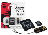 CARTÃO MICRO SD KINGSTON 16GB CLASSE 4 MULTIKIT ADPT SD/USB