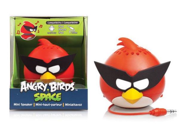 MINI SPEAKER RED BIRD GLASSES  IPOD/IPHONE/IPAD ANGRY BIRDS